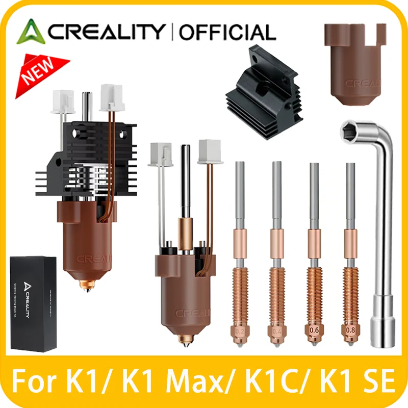 Creality Official K1/K1C//K1 SE/K1 Max Hotend kit,K1C Ceramic Heating Block Kit Hotend Ceramic Heating Block Kit 3D Printer Part