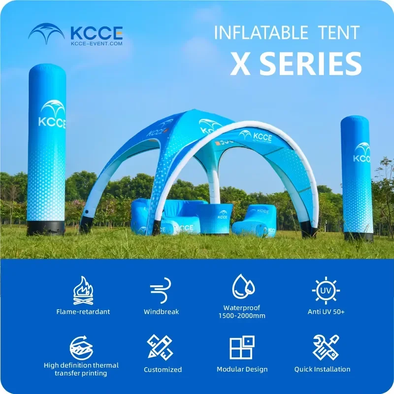 High Resolution Printing Versatile Advertising Promotional Trade Show Tent Custom Air Canopy Inflatable Tent for Outdoor