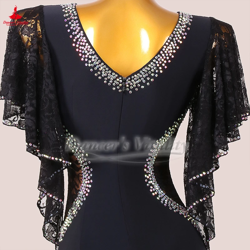 성인 볼룸 댄스 경연 대회 드레스 여성 왈츠 폭스트롯 퀵 스텝 전문 연습 및 공연 의류 사용자 정의