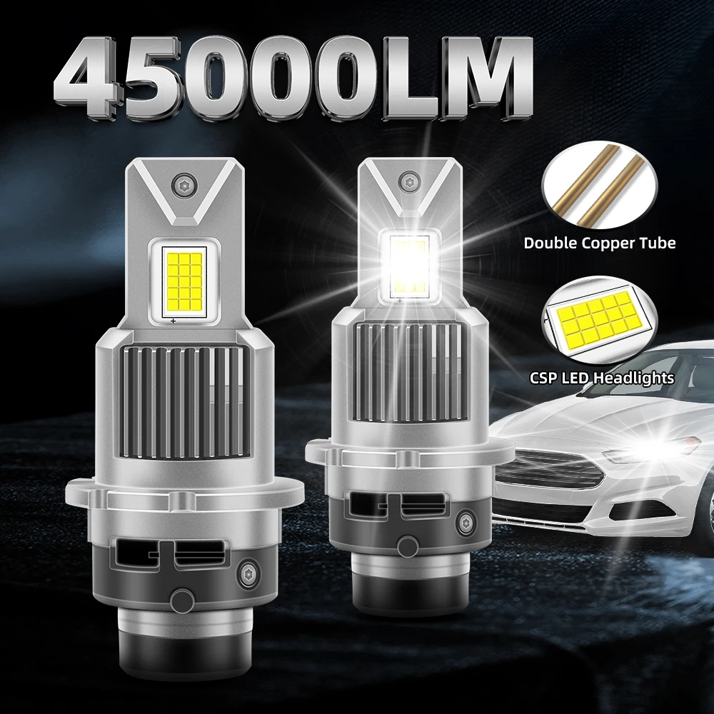 300W D2S D4S LED Car Headlight Bulbs HID Canbus D2R D4R Turbo Lamps Plug&Play For Audi A6 A8 BMW E53 E65 E83 Mercedes-Benz W211