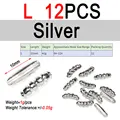 L 12 piezas Plateadas