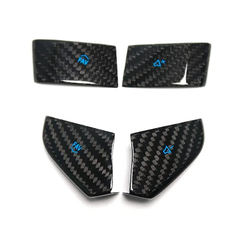 Carbon Fiber Car Steering Wheel Button Decals For Chevrolet Corvette C8 2021-2023