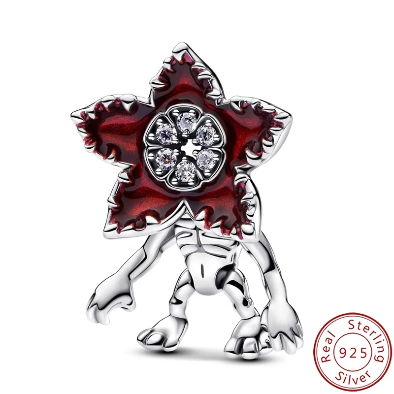 

Disney Charm Monster Activity Flowers Plata De Ley 925 Silver Pendant Beads Original Women's Bracelets Bangles DIY Jewelry Gifts