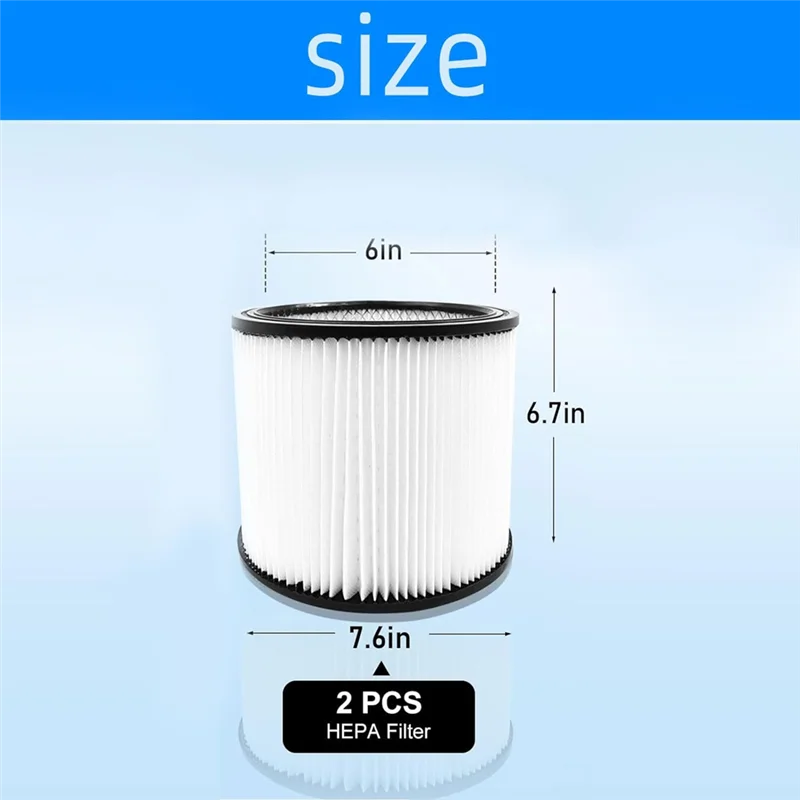 X11A 90304 Replacement Filter For Shop Vac 90304, 90350, 90333, 90585, 5 Gallon And Above Wet/Dry Vacuum Cleaners