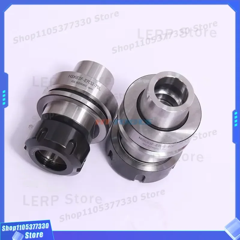 HSK63F High Speed Woodworking Tool Holder HSK63F-ER25/32/40 High Precision CNC Milling Chuck for Router Bit Clamping System