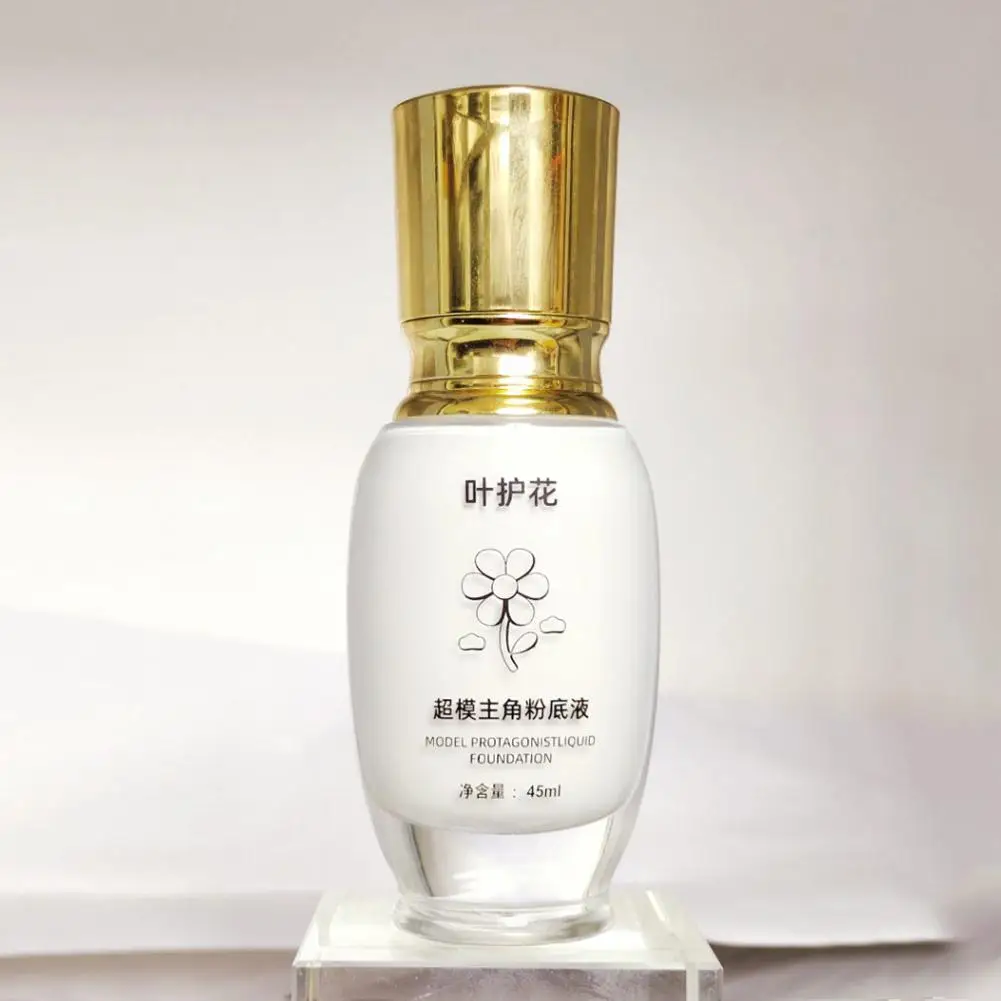 Fondotinta liquido bianco puro da 45 ml, crema bianca a copertura totale, duraturo, per il festival cosplay di Halloween F1G2