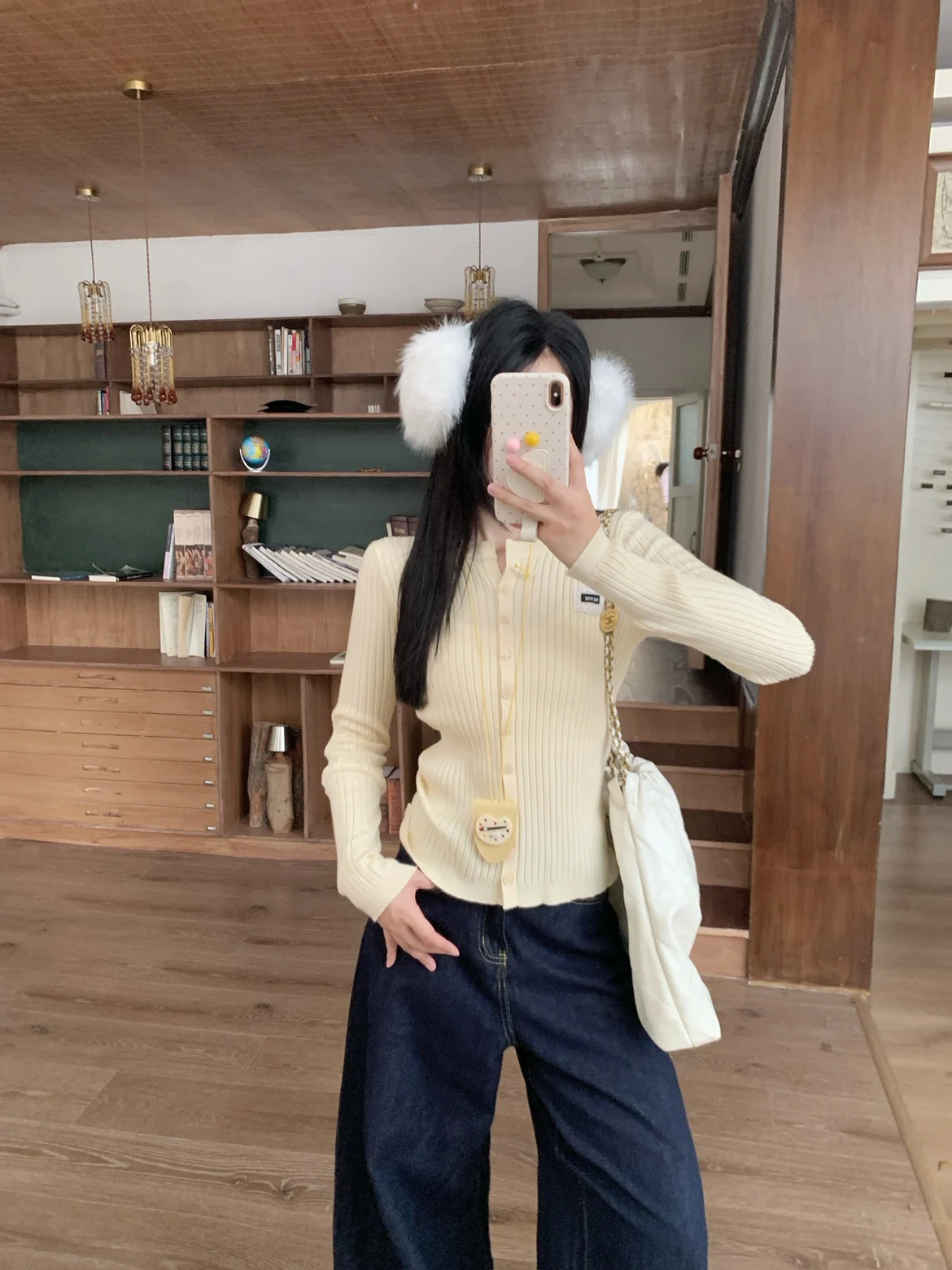 

Женский облегающий вязаный желтый топ с длинным рукавом, удобный базовый слой, универсальный для повседневной носки, из полиэфирного волокна, с V-образным вырезом