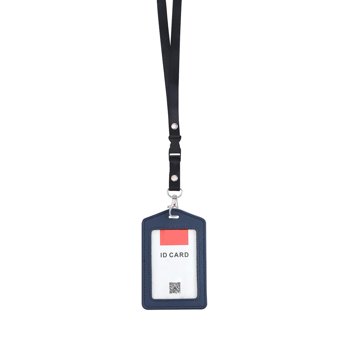 3Pcs Lanyard with Clip Polyester Neck Strap for Id Badge Work Card School Brand Holder Detachable Hanging Rope Black 1.5cm