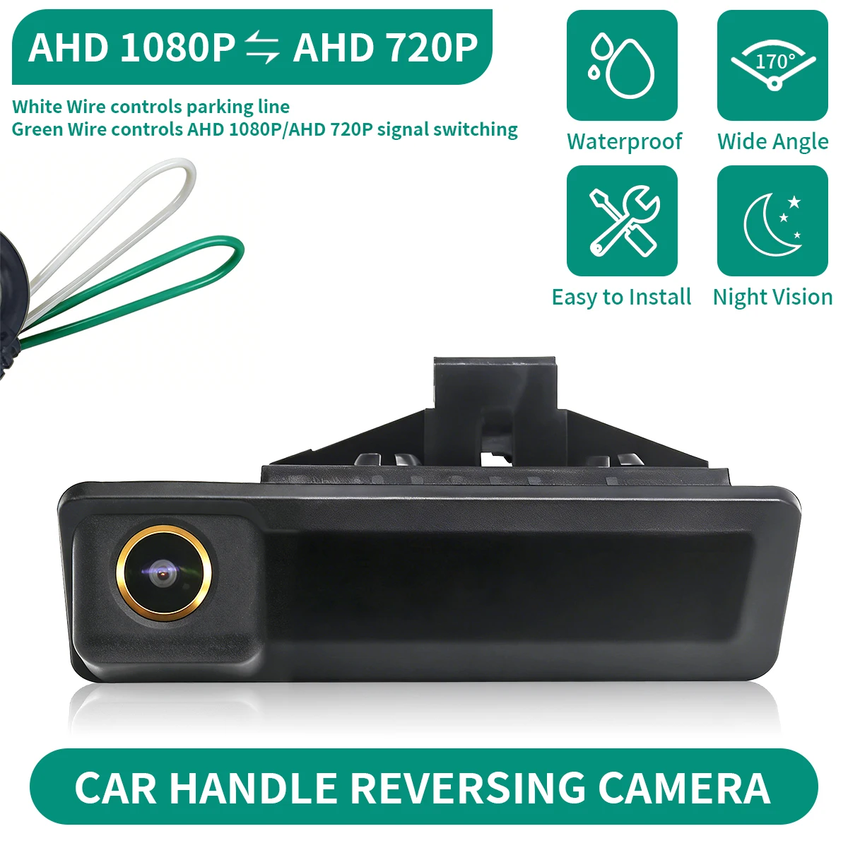 

AHD 1080P Vehicle Car Trunk Handle Rear View Reverse Camera for BMW E60 E90 E82 E61 X1 E84 X5 E70 E92 3/5 Series E88 E93 X6