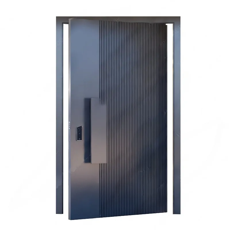 Aluminum off-axis door Thermal insulation Luxury villa entrance door Light luxury Simple off-axis door