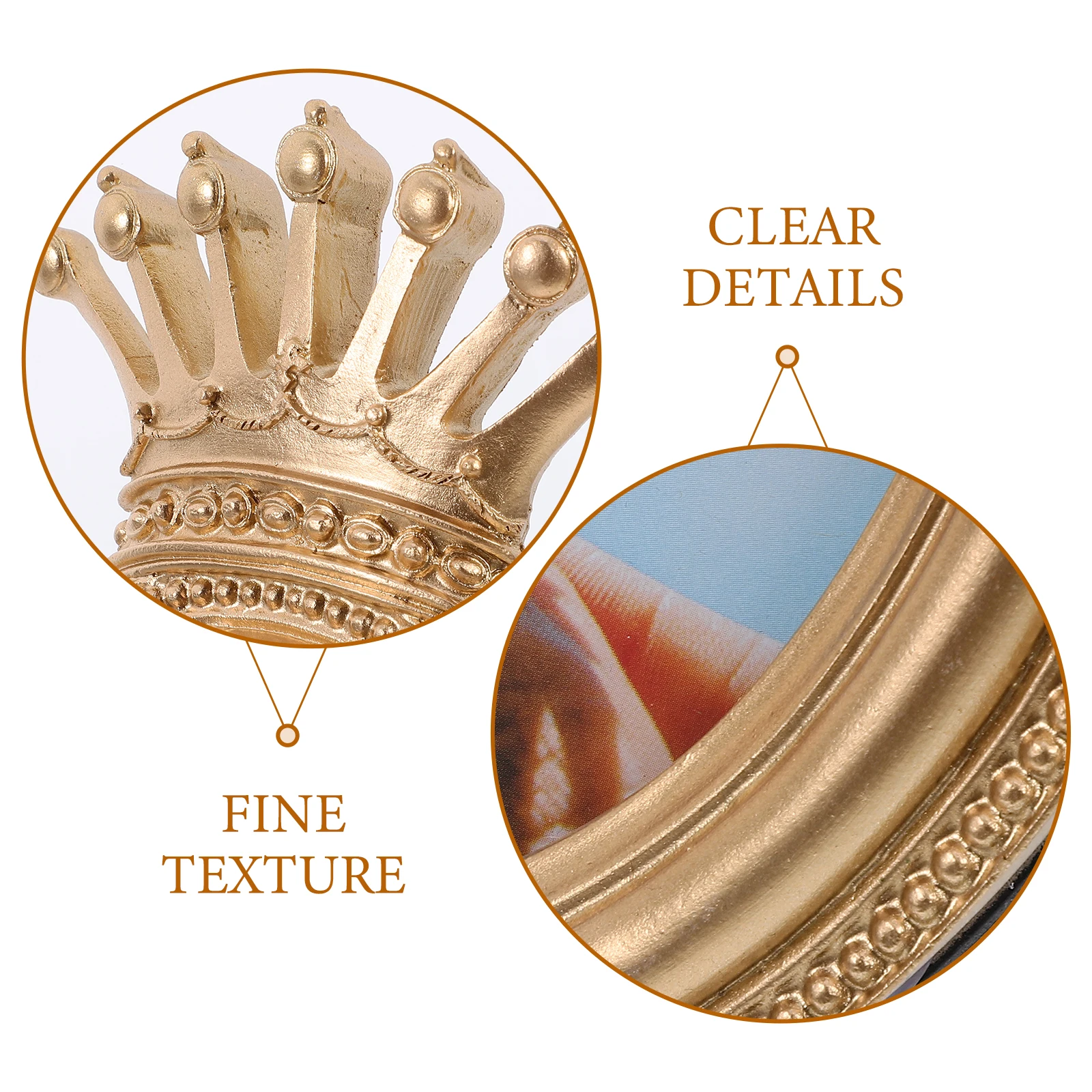 

1pc Crown Photo Frame 7 Inch JX17008B Golden European Style Home Decor Creative Desktop Decorative Item