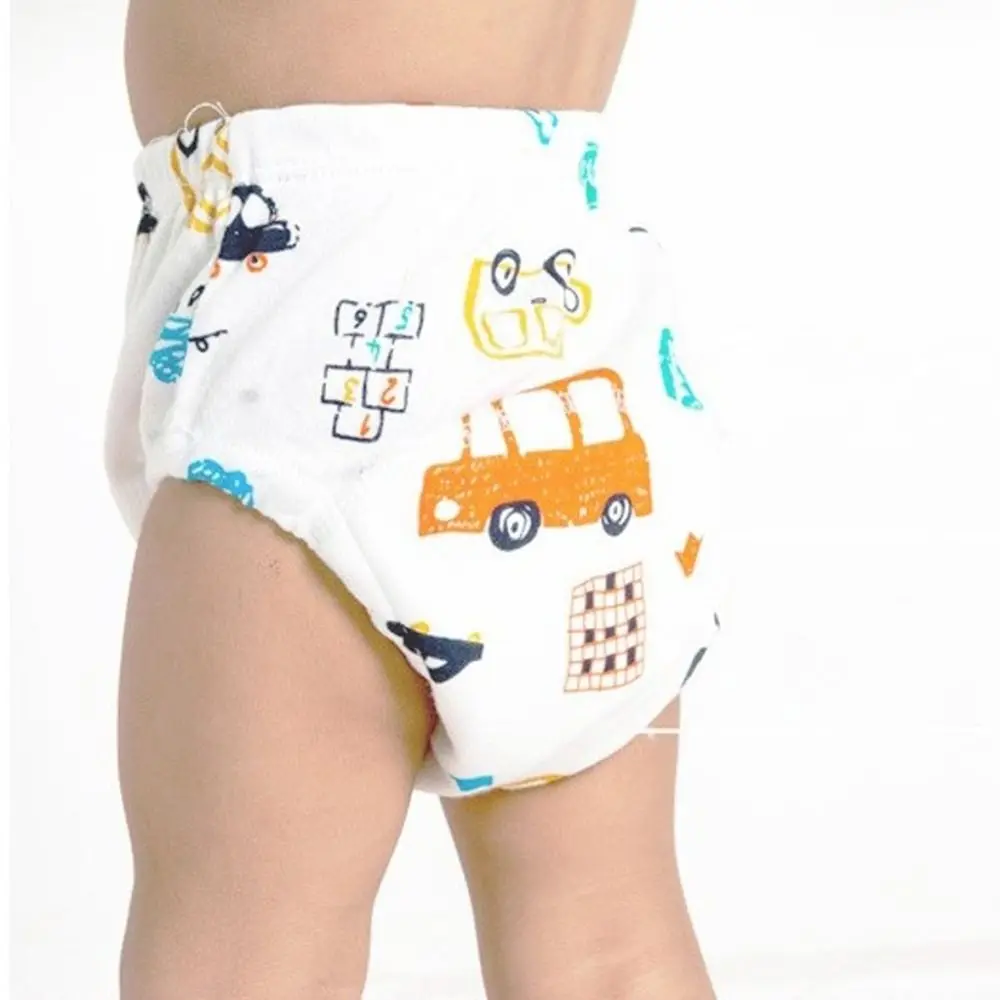 Comfortable Cotton Training Pants Waterproof Leakproof Washable Diaper Absorbent Breathable Reusable Nappies for Boys Girls