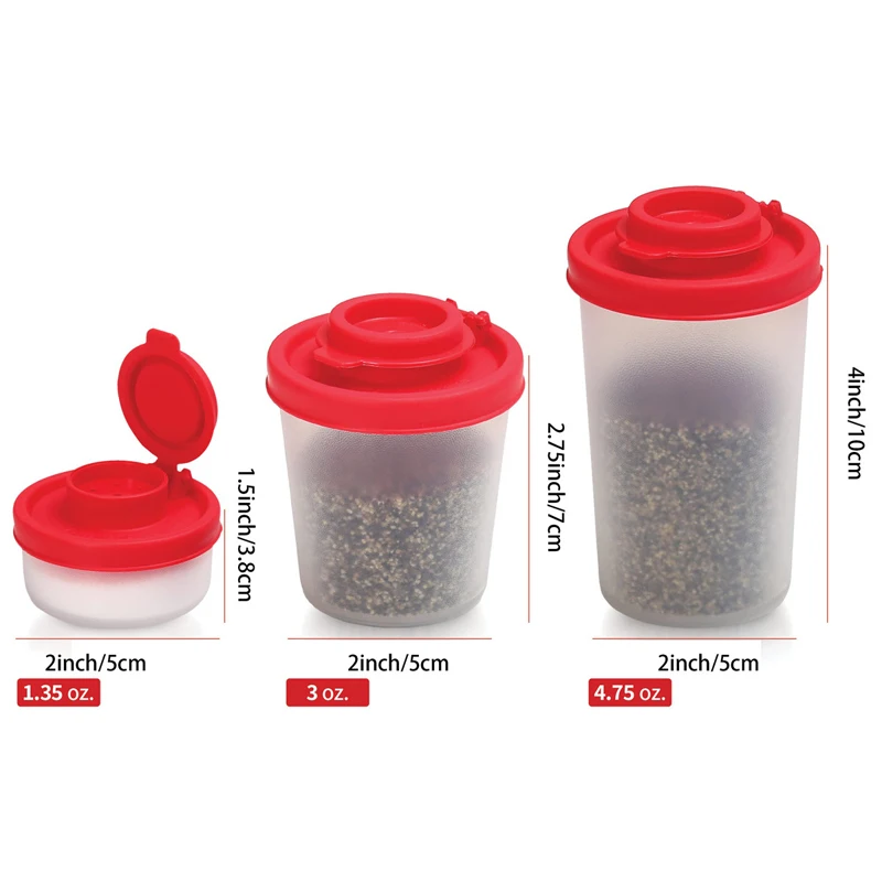 Camping trip picnic Outdoor kitchen Salt and pepper shaker Moisture-proof spice set, powder Scotch tape hole split bottle