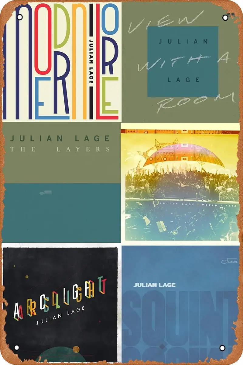 Julian Lage Albums Tin Sign Metal Poster Retro Wall Art Decor 8X12INCH