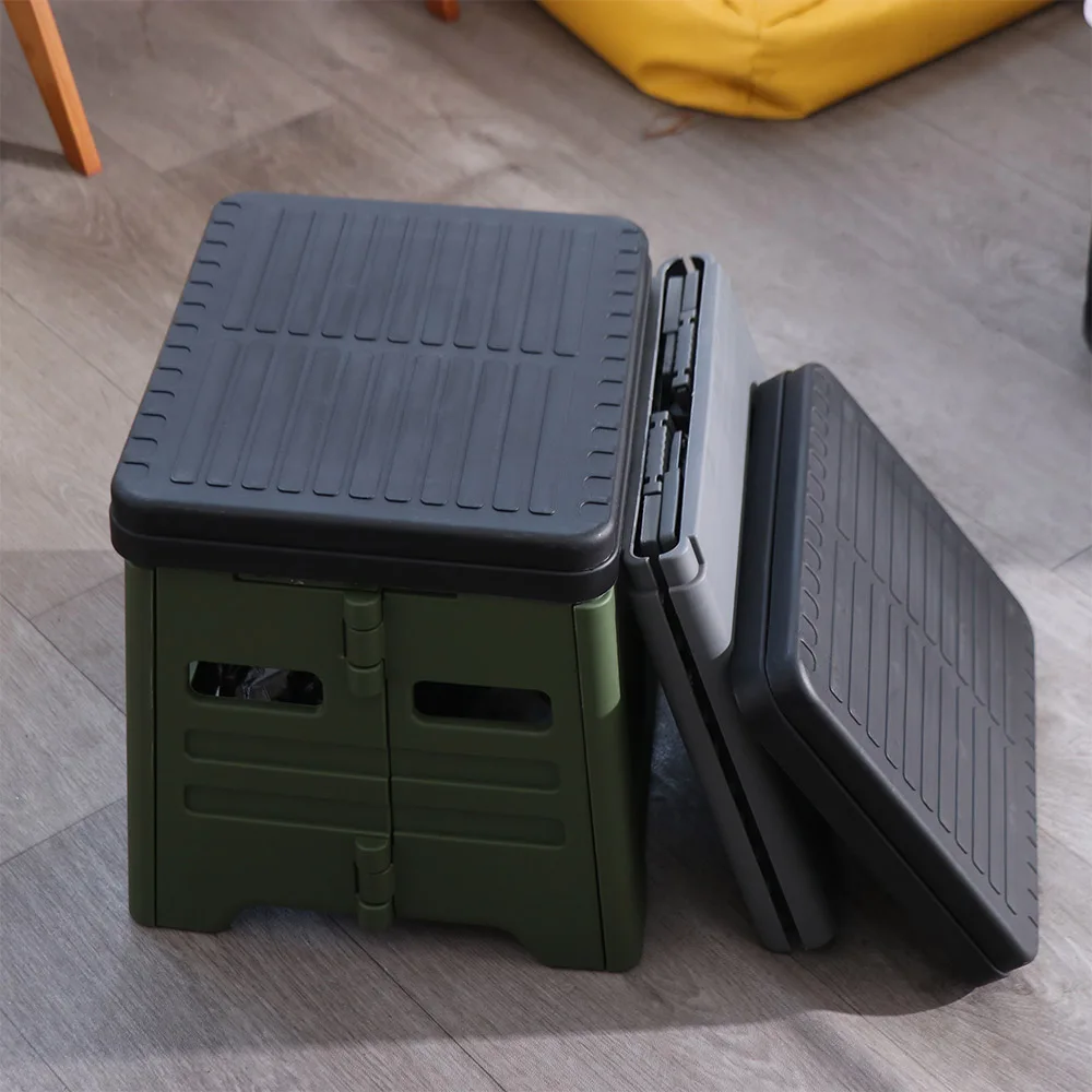 مرحاض PP محمول قابل للطي خفيف الوزن ومتعدد الوظائف في الهواء الطلق مع غطاء مرحاض شاحنة قابلة للطي متينة