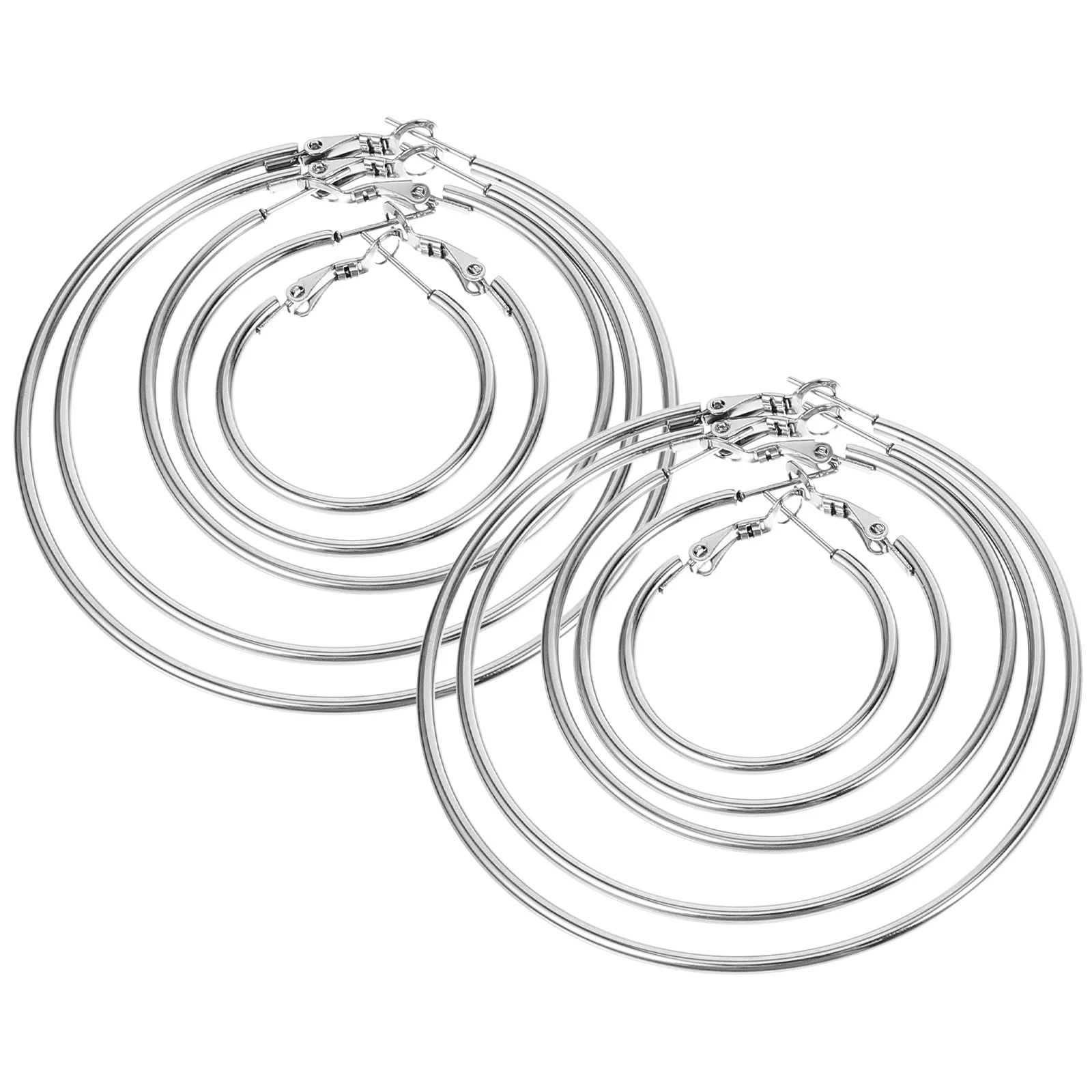 

1pcs Round Loop Stylish Circle Hoops Minimalist Ear Jewelry Statement For Party Birthday Gift Women Circle Earrings Hoops