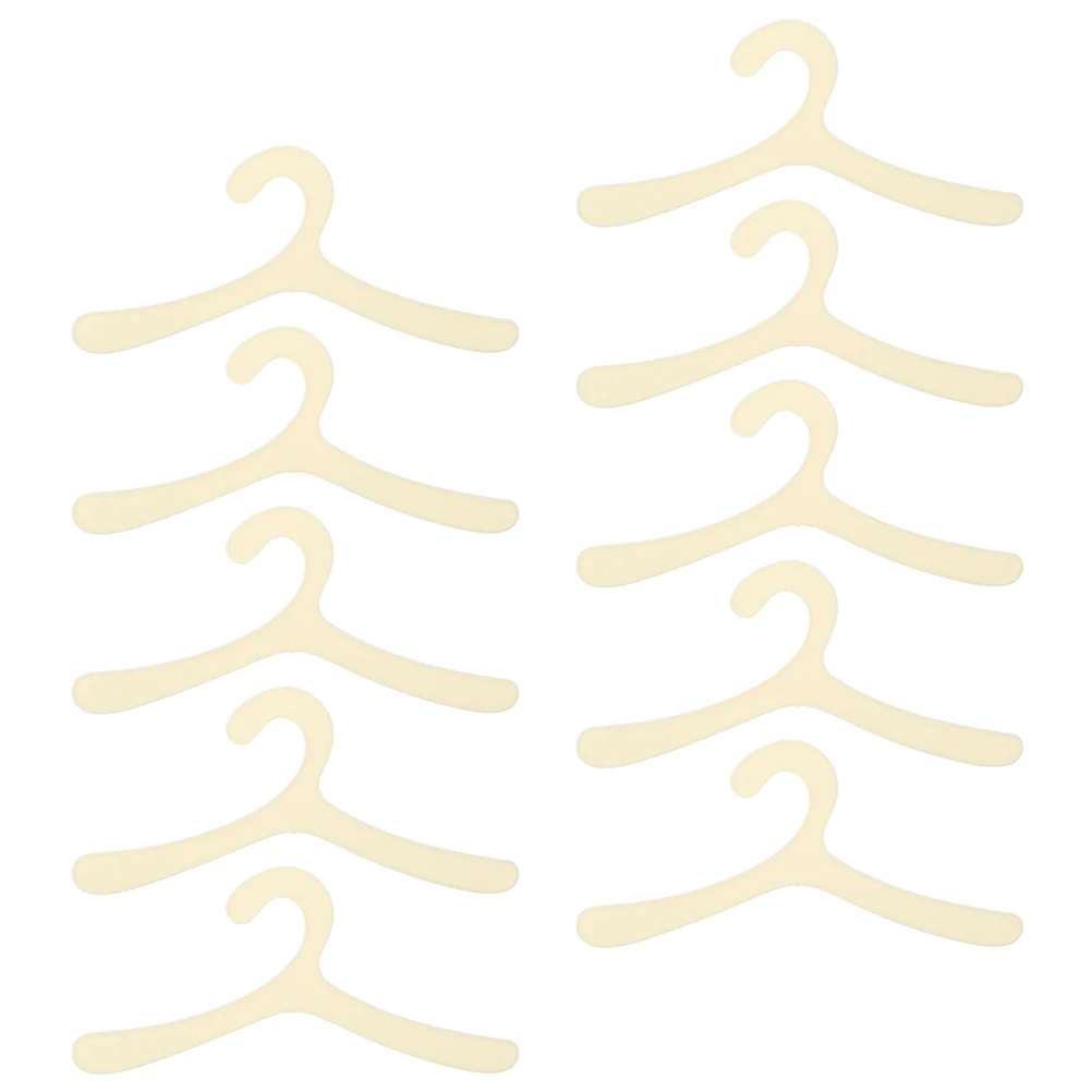 

10Pcs Pet Clothing Hangers Compact Dog Coat Hangers Plastic Non-Deformable Pet Apparel Organizer Rack Plastic Dog Hanger