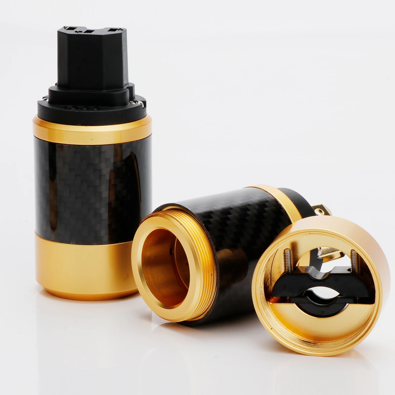 Hifi Audio DIY Stromkabel Gold Carbon Fiber Power Stecker Netz AC Power Steckdose EU/US IEC320 Standard abschirmung
