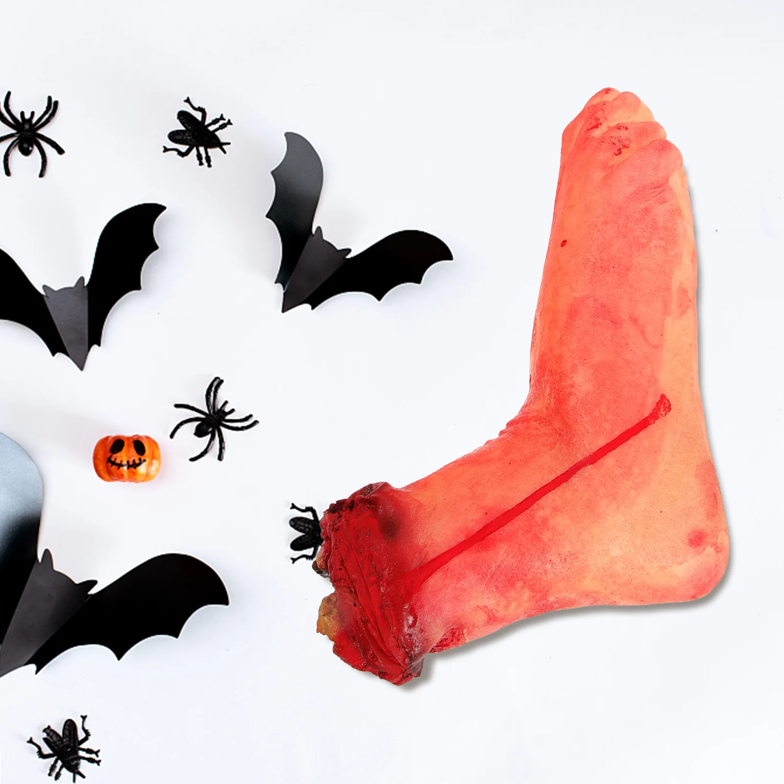 2 pezzi piedi spezzati puntello Halloween piedi tagliati finti simulazione spaventosa decorazione del partito scherzo horror falso piede spezzato