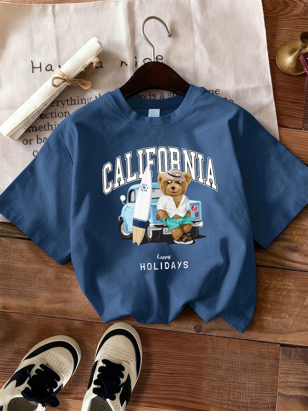 

Женские летние базовые футболки с принтом California Beach Surfing Cubs, свободные мягкие топы с короткими рукавами, повседневная одежда с круглым вырезом