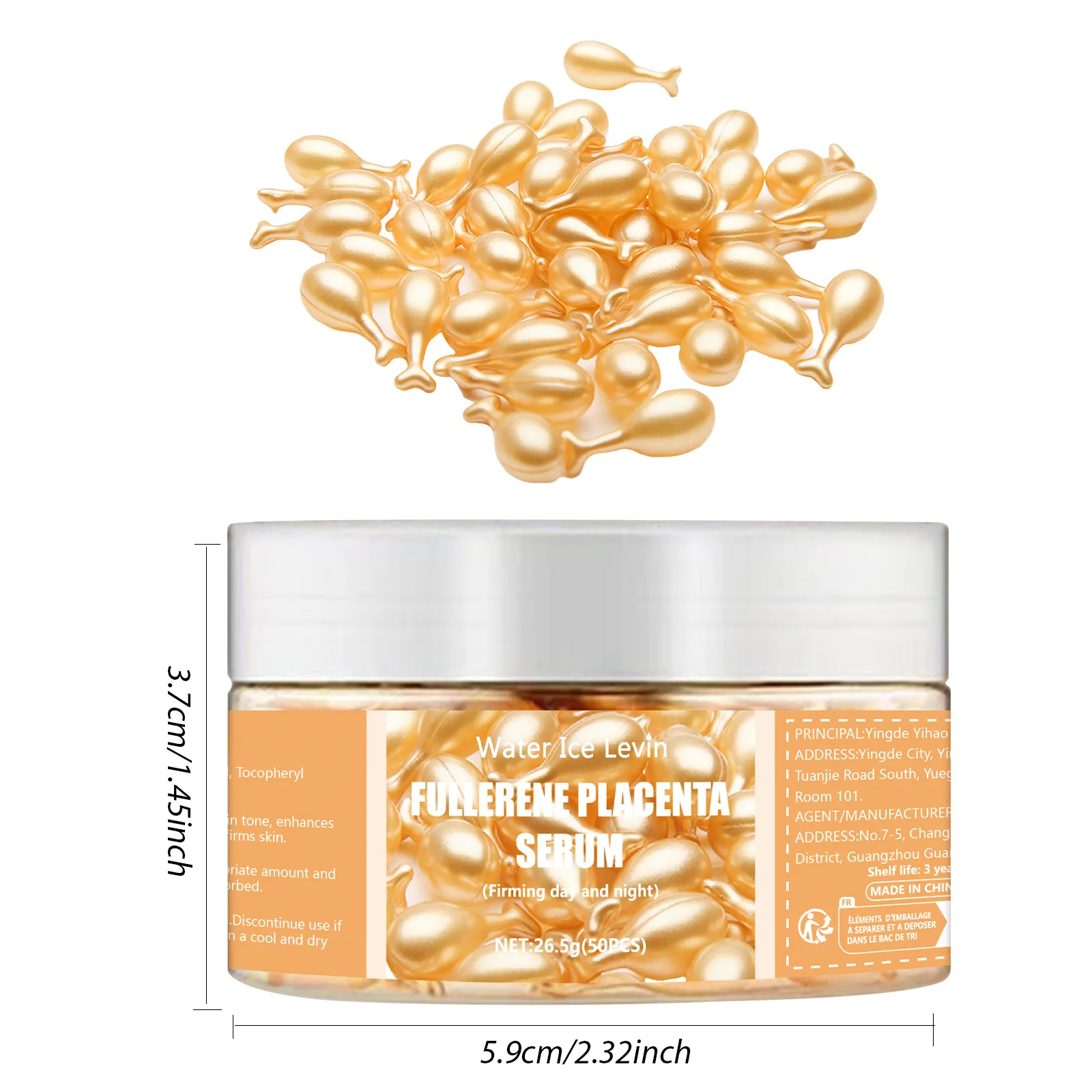 سيروم الشتاء بالفوليرين والمشيمة - شد وترطيب، علاج بالكبسولات صباحاً ومساءً، بشرة نضرة ومتجددة #4