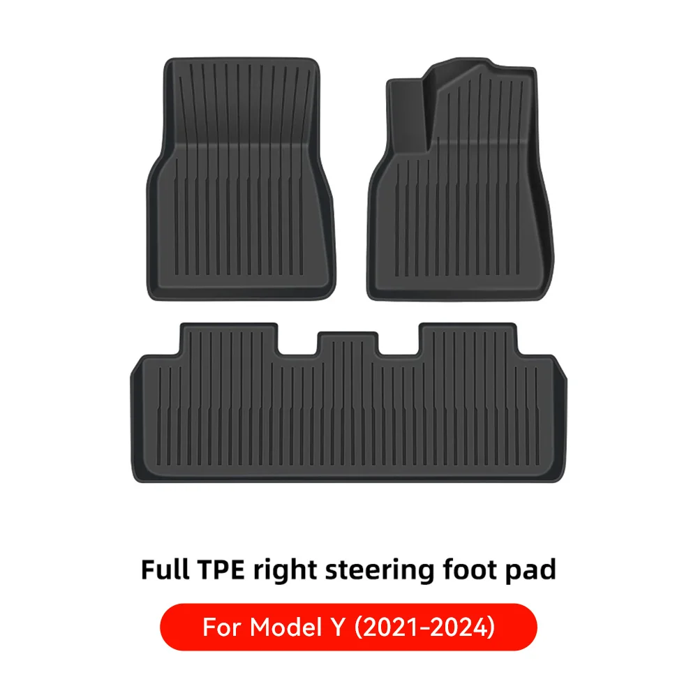 YZ Tesla vloermatten Model Y 2021-2026 Model 3 Highland kofferbakmat bagagemat TPE waterdicht antislip set vloermatten