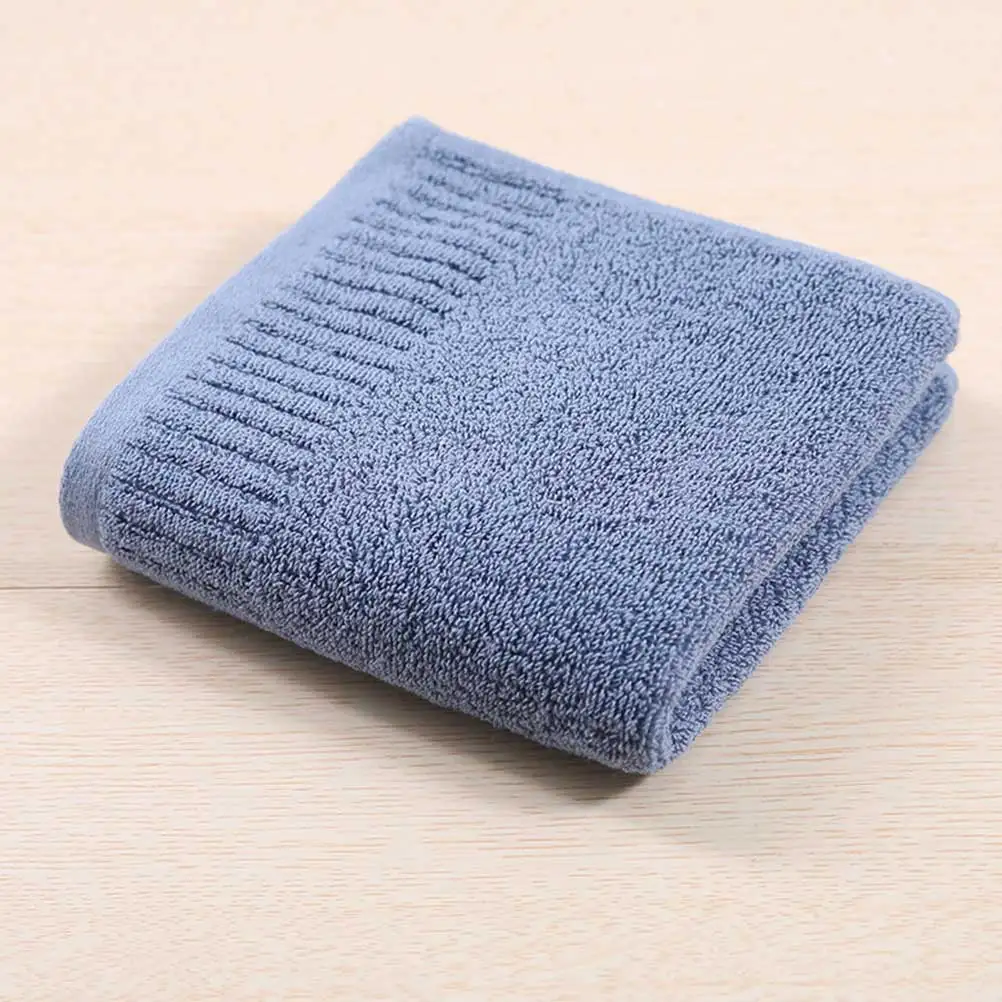 

4pcs Pure Cotton Thickened Facial Towel Soft Washcloth Bathroom Towel Home Kitchen Solid Color Grey Blue White