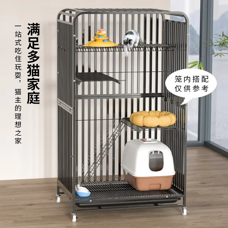 Double layer thick pet cat cage