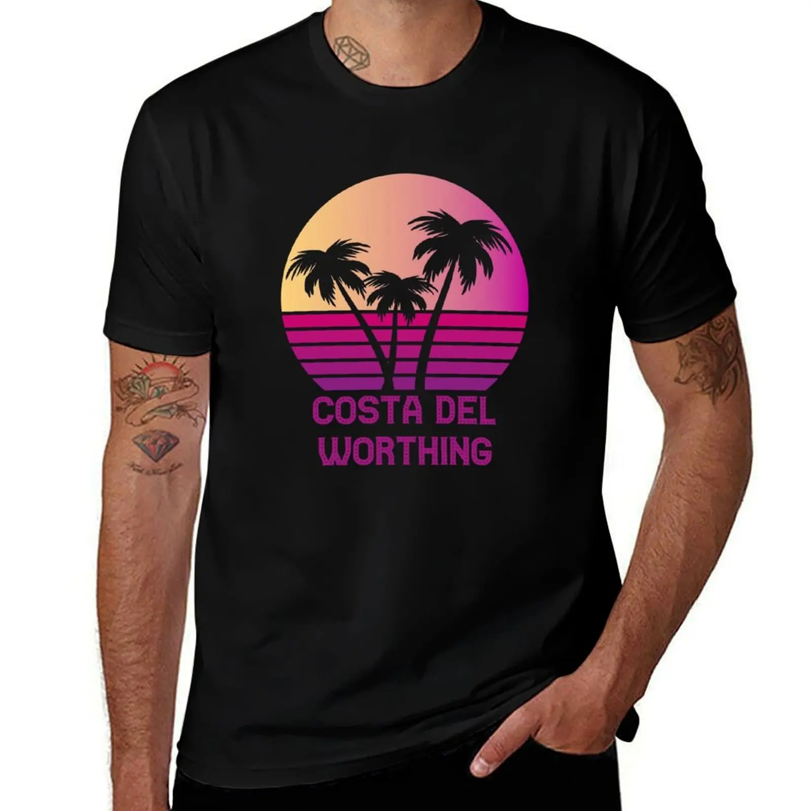 

COSTA DEL WORTHING Funny West Sussex Design T-Shirt anime t shirts man clothes men t shirts high quality