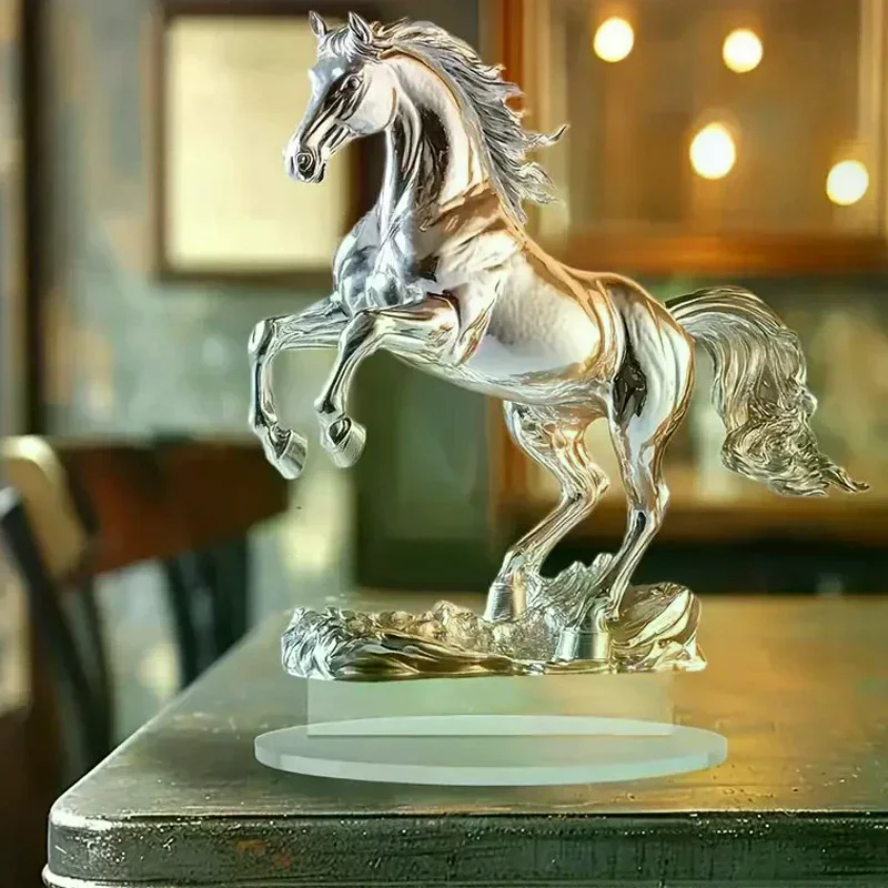 The New Cross-border White Horse Acrylic Ornament Is Suitable As A Home Decorati
