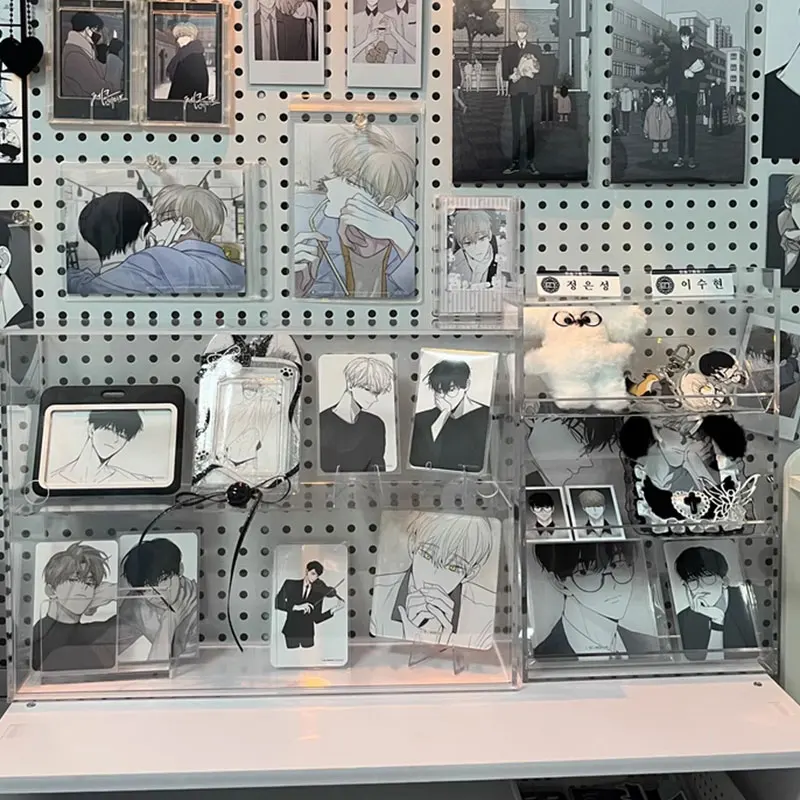 HD Clear Acrylic Display Cabinets Multi-Level Tower W/ Humidity-Control Drawers Stand for Figurines, Badges & ACG Anime Cards view 2