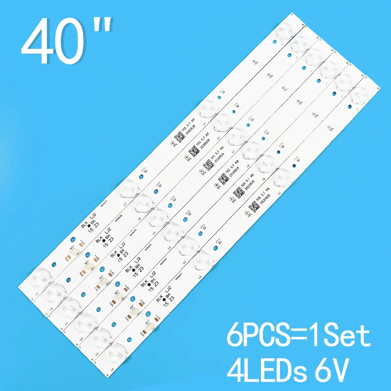 1Set = 6 Stuks 4Leds 6V 350Mm Voor Konka 40-Inch Lcd Tv Backlight Strip 35021107 35021109 Dl4053 Konka 40l2500 40l1500 40630