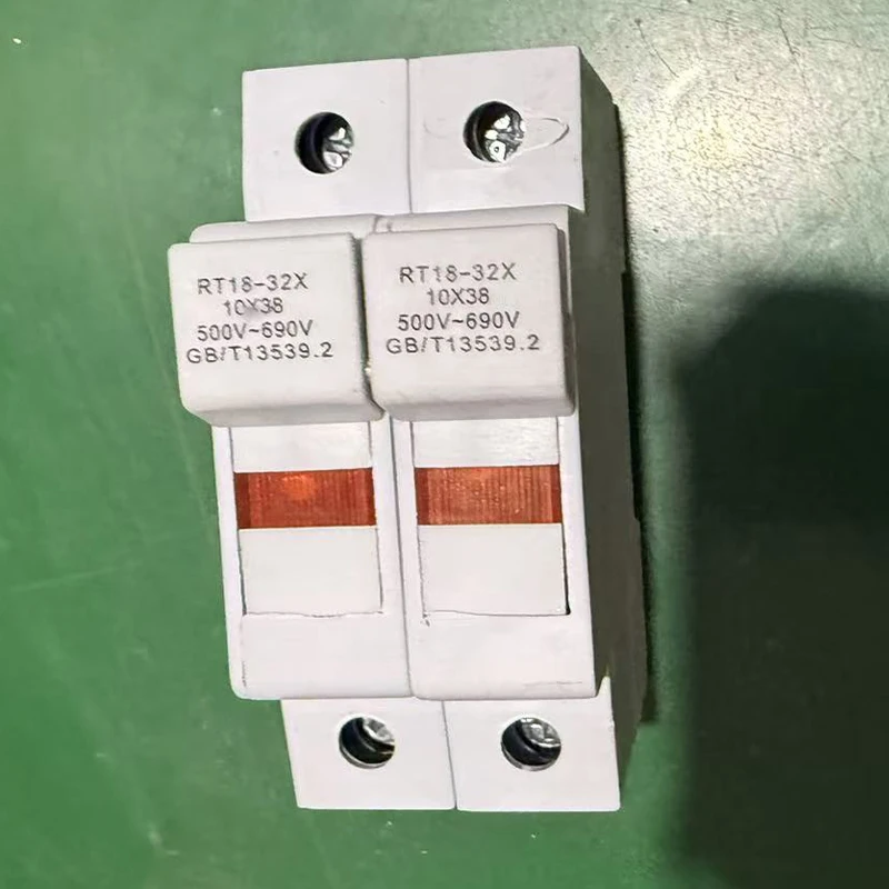 DIN Rail Fuse Holder RT18-32X 2P 10x38 High Breaking Capacity Low Voltage Fuse Base