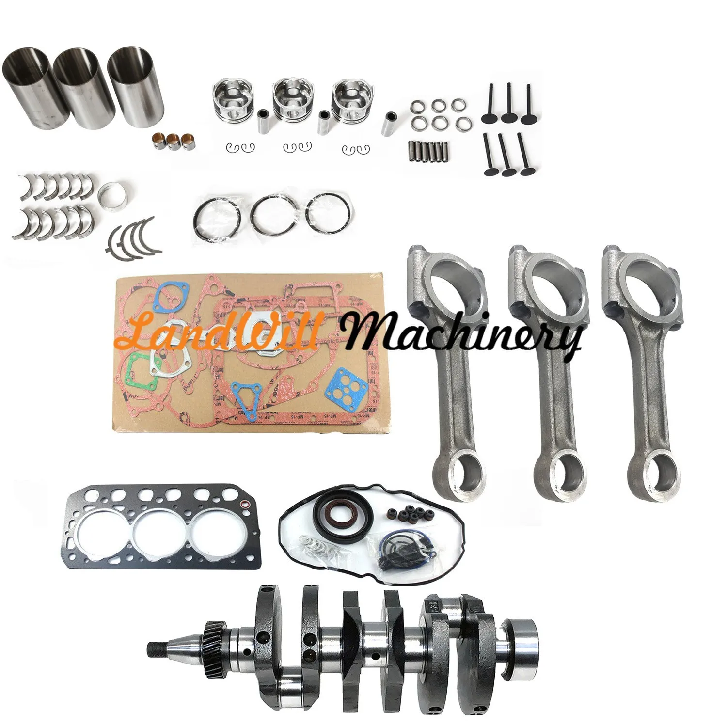 Overhaul Rebuild Kit Connecting Rod + Crankshaft Fits For Mitsubishi S3L Engine