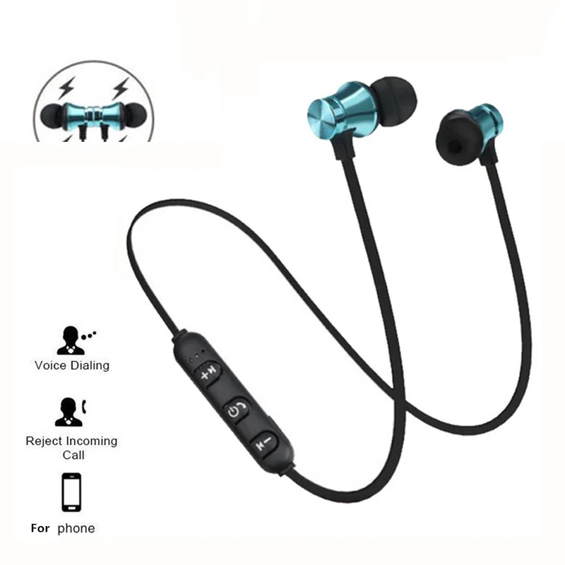 

Sports Magnet Stereo Bluetooth Earphone With HD Mic Wireless Sport Headset Earbuds For Android IOS