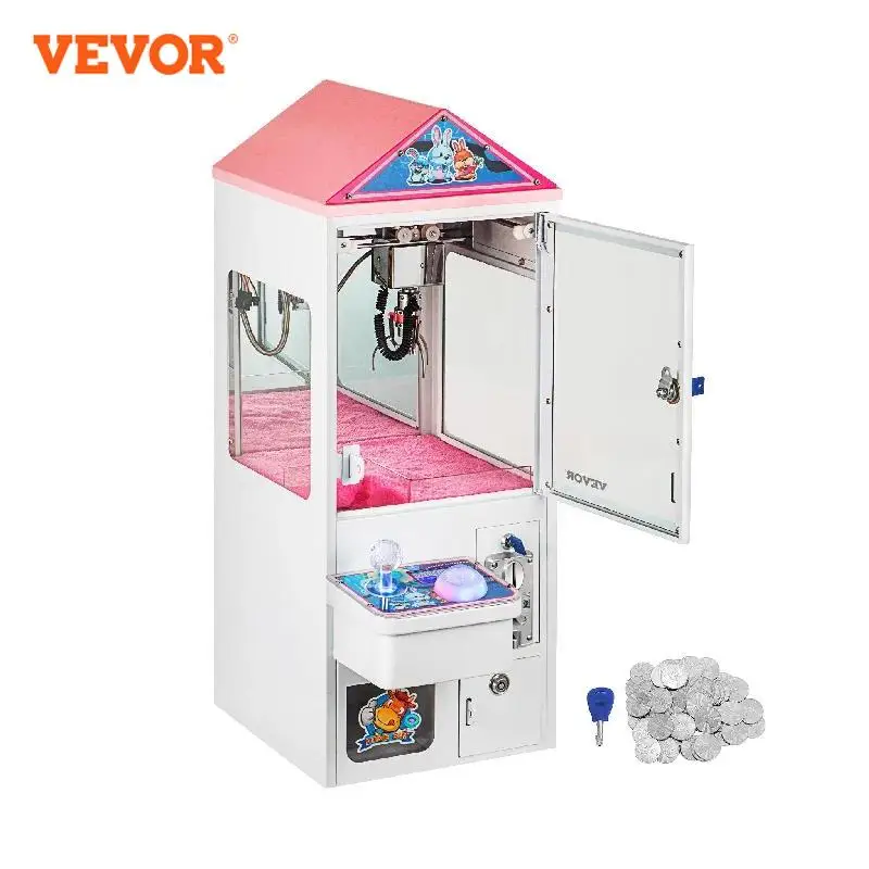 

VEVOR Mini Claw Crane Machine 150W Electronic Claw With LED Lights Candy Plush Toy Grabber Anti-rust Shake-proof Diversified Use