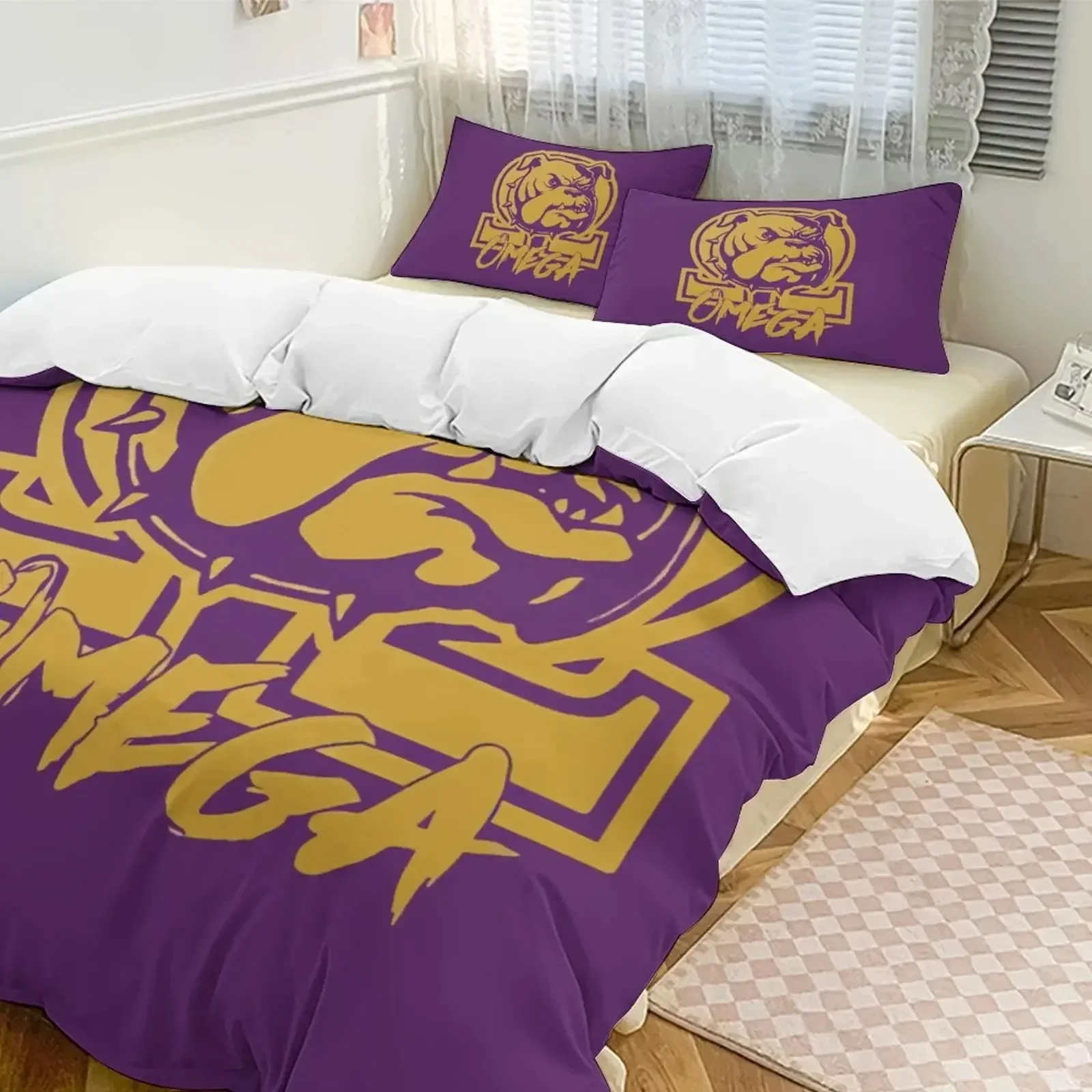 Omega Fraternity Psi Phi OPP 3D NEW Duvet Cover Pillowcase Bedding Set Adult Boy Bedroom Decoration Children Single Double Large