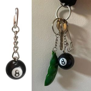 Quả bóng may mắn 8 quả bóng Charm Keychain cho món quà sinh nhật người yêu bi -a 8 Keychain bán hàng chính cho nhựa - 2