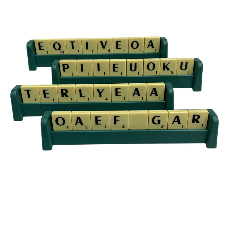 Scrabble Alphabets Plastic Holder Without Pieces 4-piece Pack Without Pieces Scrabble