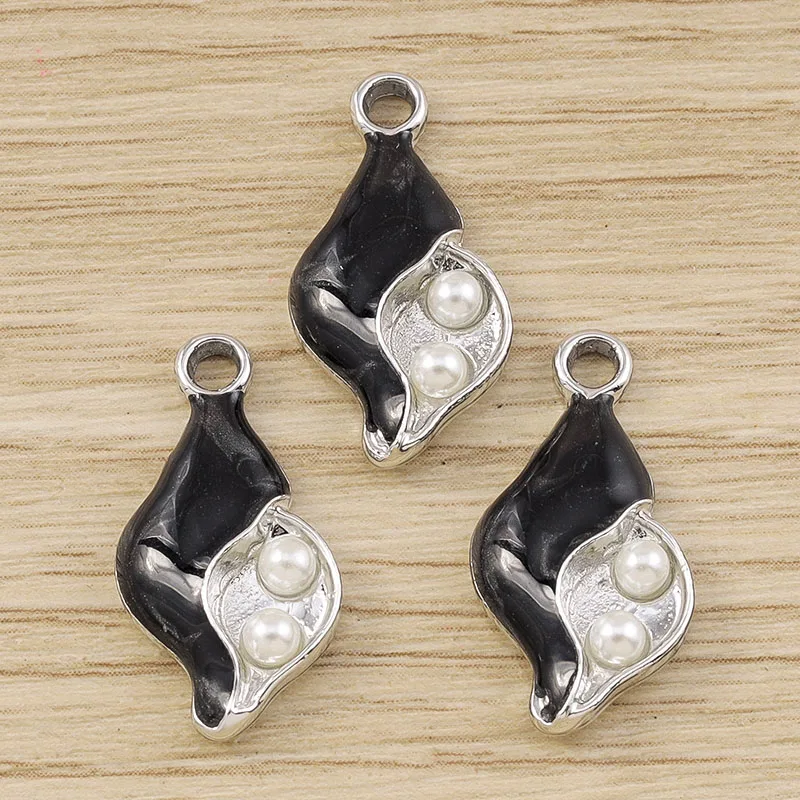 Tusember 10 Stück 11*21mm Ozean-Perlen-Muschel-Anhänger für Halsketten, Ohrringe, Armbänder, DIY-Anhänger, handgefertigtes Kunsthandwerk – Detail 5