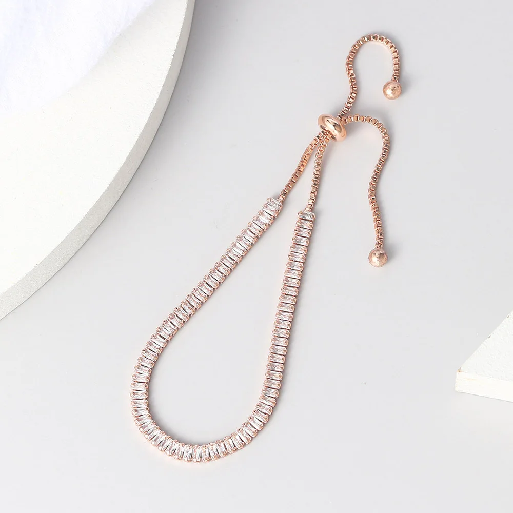 Adjustable Luxury Tennis Bracelet For Women Iced Out Zircon Couple Bracelet On Hand Gift To Friends Wedding Fashion Jewelry H017