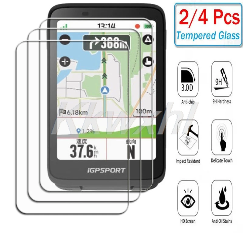 9H HD gehärtetes Glas für iGPSPORT BiNavi iGS800 BSC200 BSC200s BSC300 BSC300T Displayschutzfolie Abdeckfolie Zubehör – Detail 1