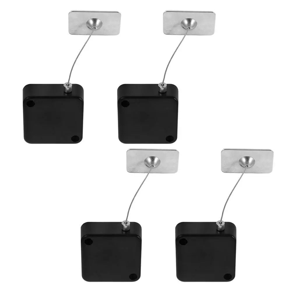 

4Pcs Anti-Theft Cable Lock Box Retractable Wire Merch Security Electronics Display Controller Tether