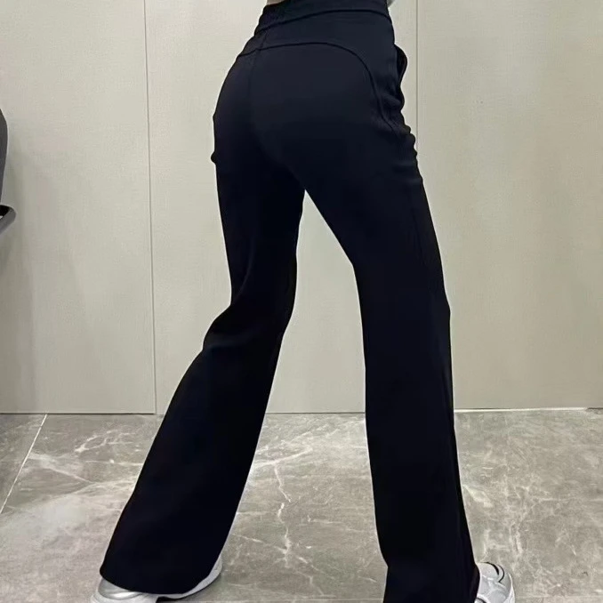 

2025 sales of high-waisted micro casual sweatpants women's new American slim everything plus velvet horn mopping pants