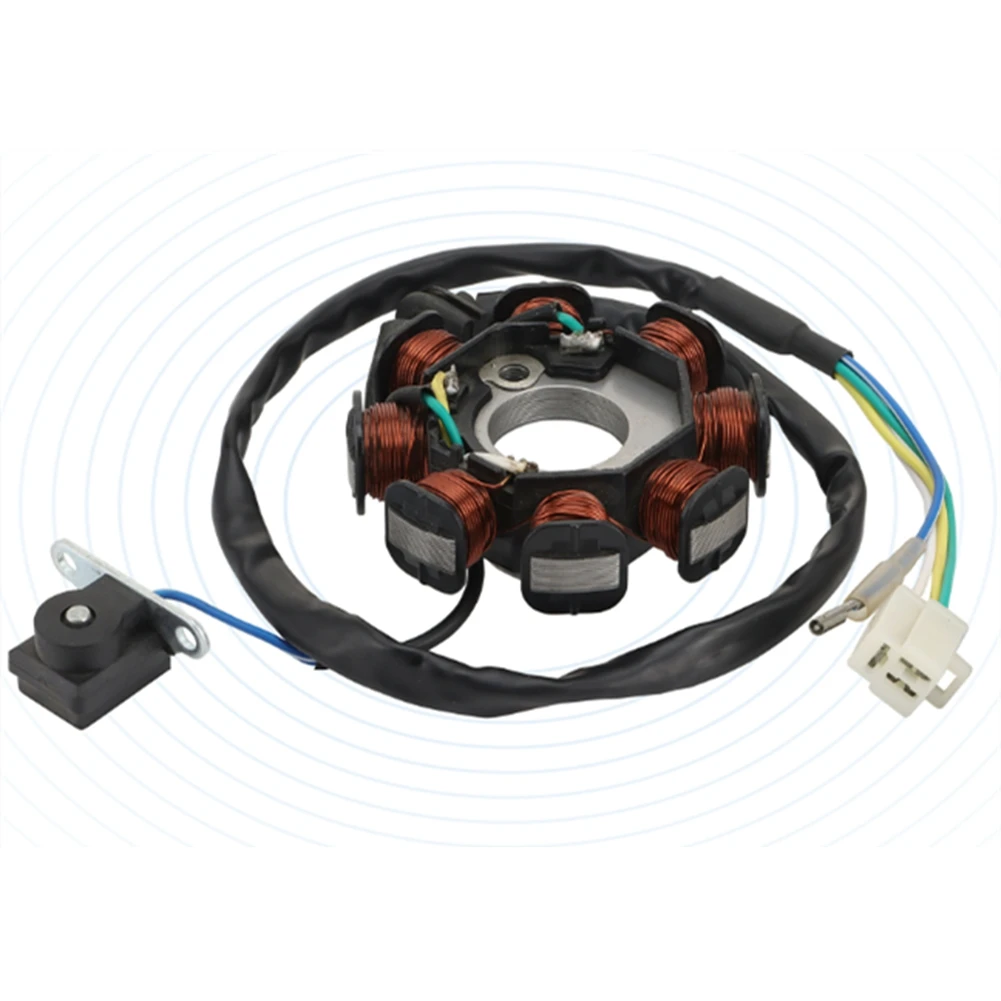 M46K-Motorcycle For Honda SPACY 100 SCR100 2003 2004 2005 2006 2007 8 Poles Full-Wave DC Magneto Stator Coil Generator