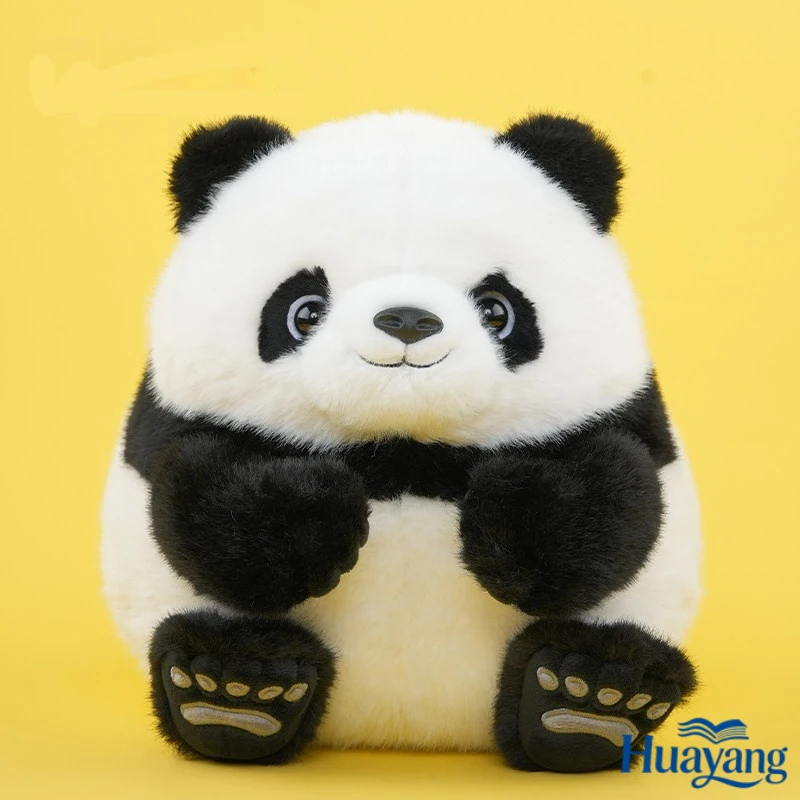 

Round Giant Panda Plush Toy Educational Stuffed Animal Cute Doll For Girls Ideal New Year Gift Soft Fluffy Collectible