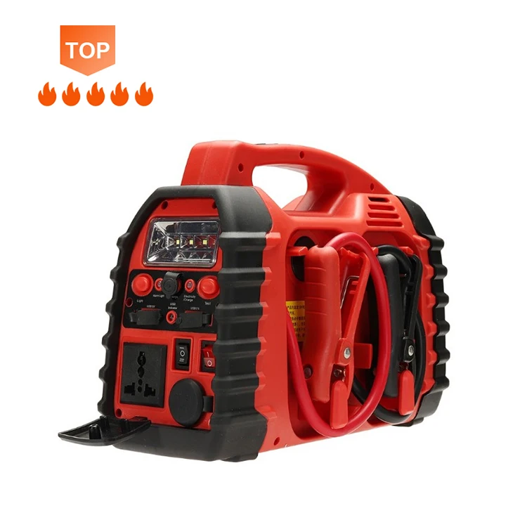

Car Battery Pack Booster Portable Charger Power Bank Built In Inflator 220V Output Car Jump Starter