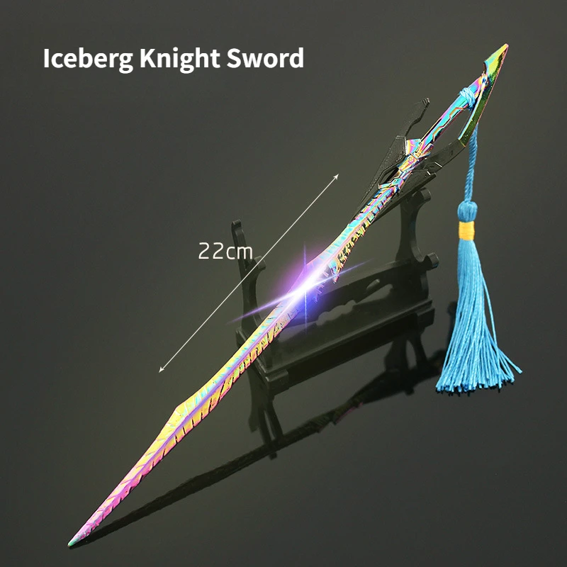 Swallow The Starry Sky Dawn Game Weapon Surrounding 22cm Iceberg Knight Sword Zinc Alloy Weapon Decoration Weapon Collection Toy