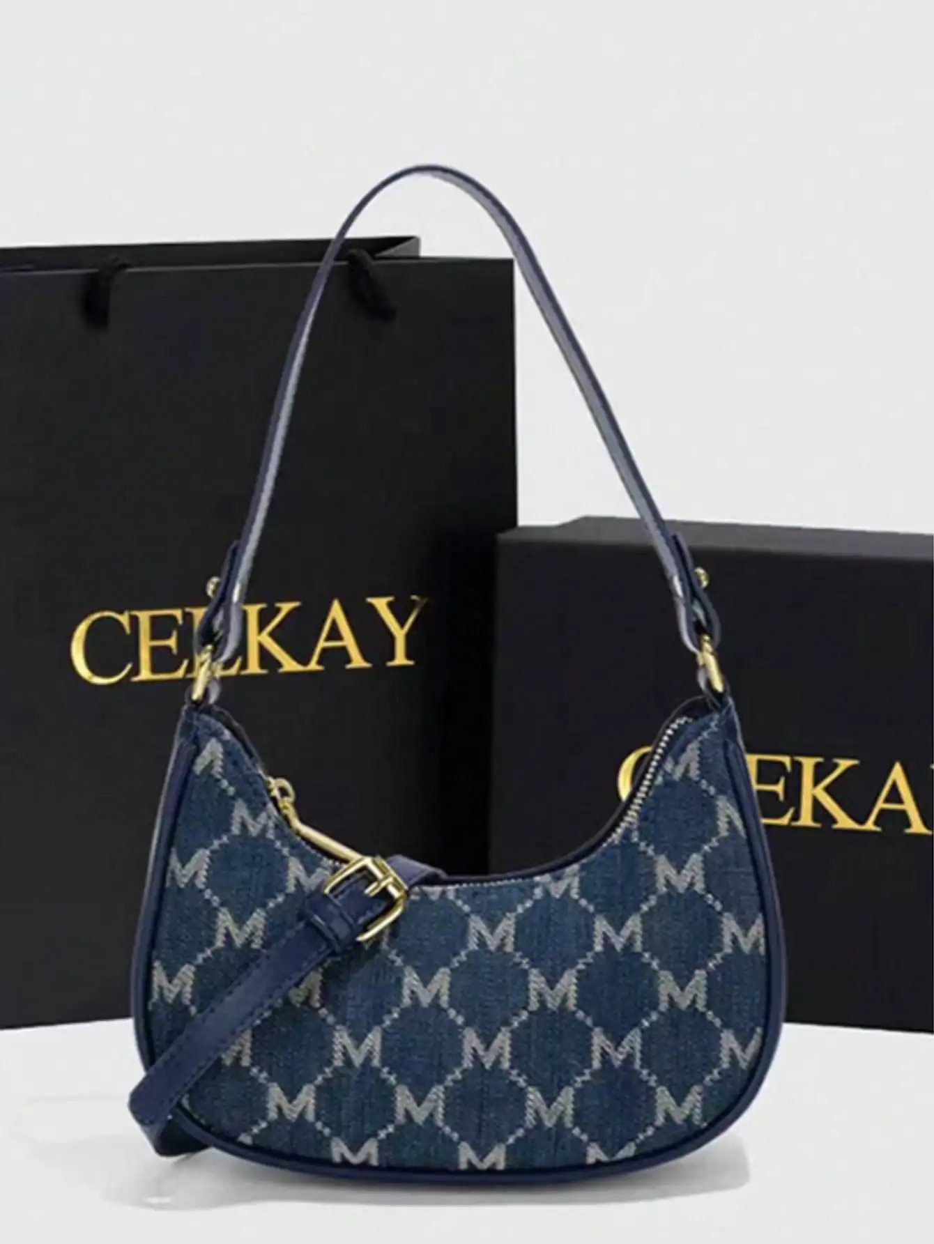 حقيبة عصرية بسيطة تحت الإبط: كتف واحد وحقيبة كروس متباينة، للسفر/التسوق/العمل/التنقل #1