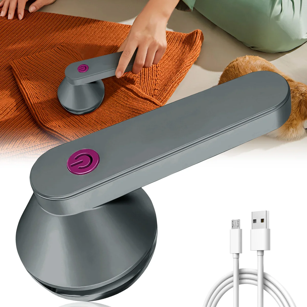 

Перезаряжаемый портативный электрический аппарат для удаления волос, 1 шт., тканевый триммер для волос, эффективно и быстро удаляет пух, таблетки